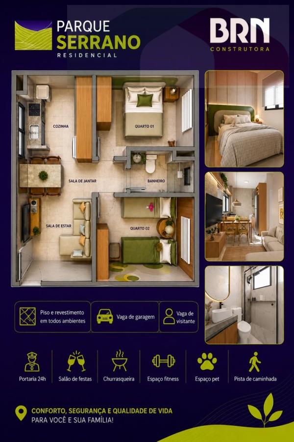 APARTAMENTO, 2 qtos.